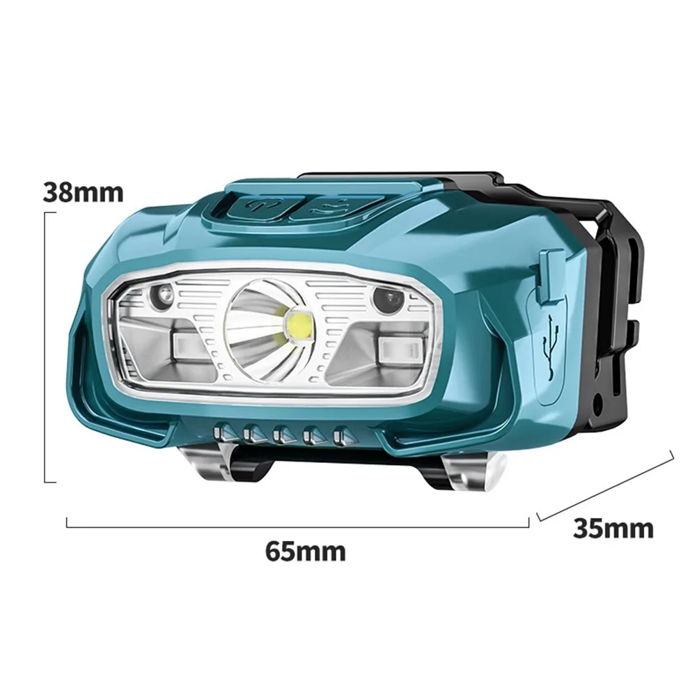 

Lightweight Induction Head Torch 6 Modes USB Rechargeable XPG Waterproof Headlamp Headlight Portable Flashlight For Camping Fish