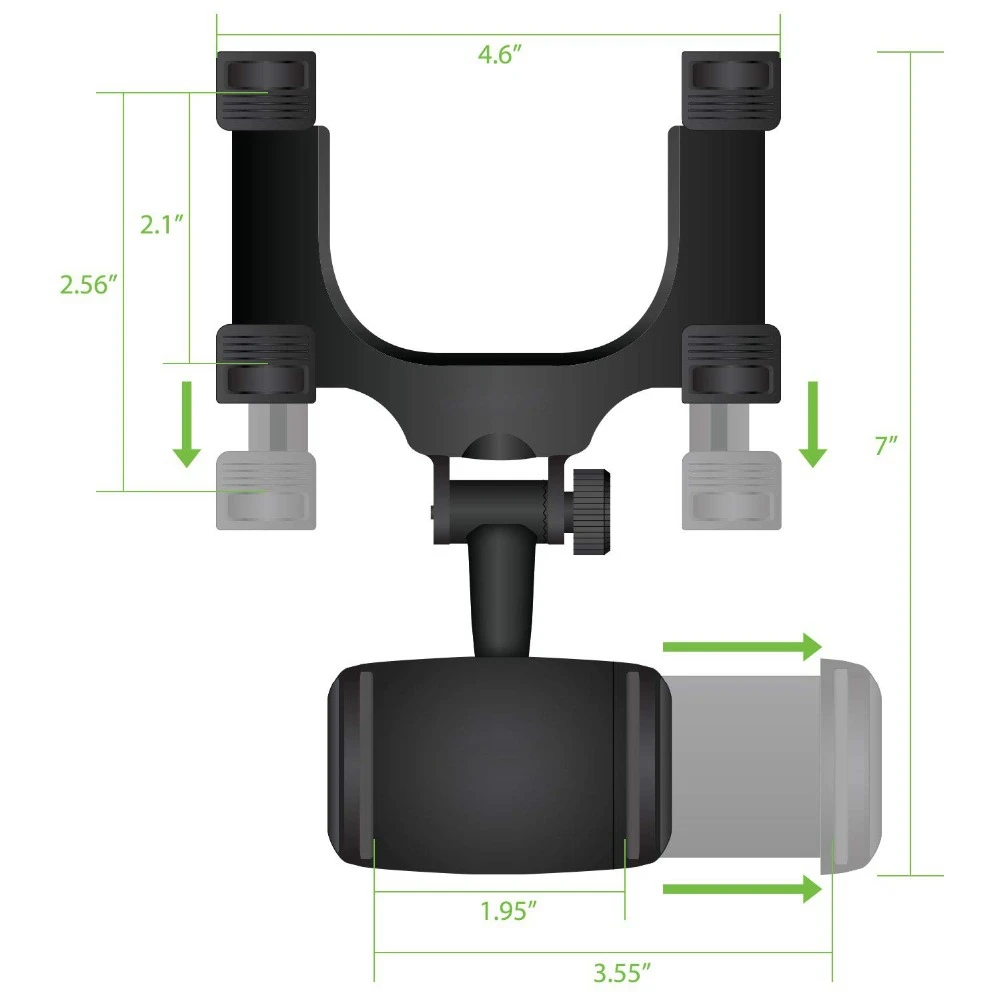 

Car Phone Holder Car Rearview Mirror Mount Phone Holder GPS Seat 360 Degrees Adjustable Support Smartphone Car Phone Stand