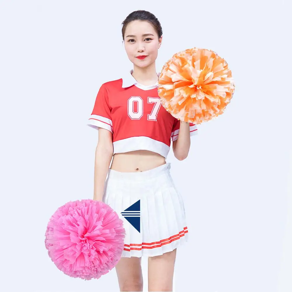 1 шт. colorfast Cheerleader помпоны для чирлидинга болельщиков Cheer Pom Majorettes ручной Цветок