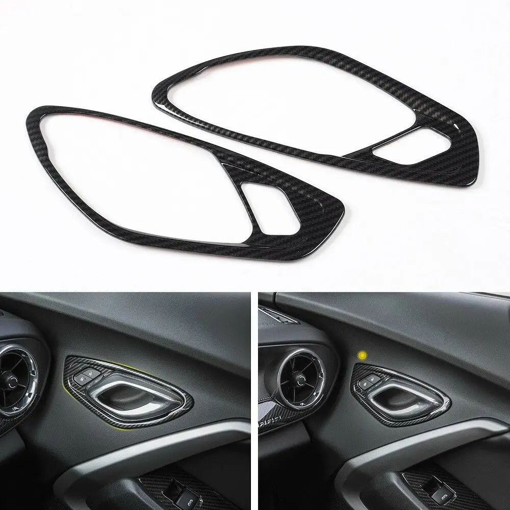 

Внутренняя отделка каркаса дверной ручки из углеродного волокна для Chevrolet Camaro 2017-2019