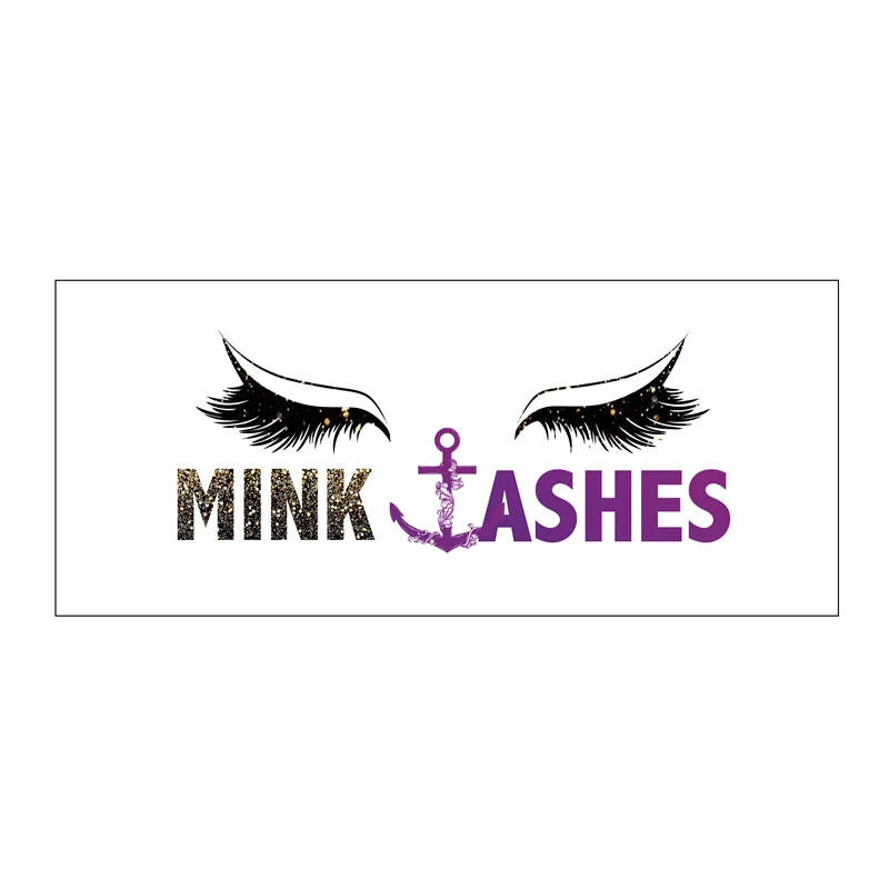 

Wholesale Free Design Custom Packaging Label logo stickers All Size False Eyelashes Labels 25mm 3D Mink Lashes brand Stickers