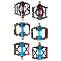 anti slip footboard bearing quick release bike accessories aluminum alloy mountain bike flat pedals with 3 sealed bearings
