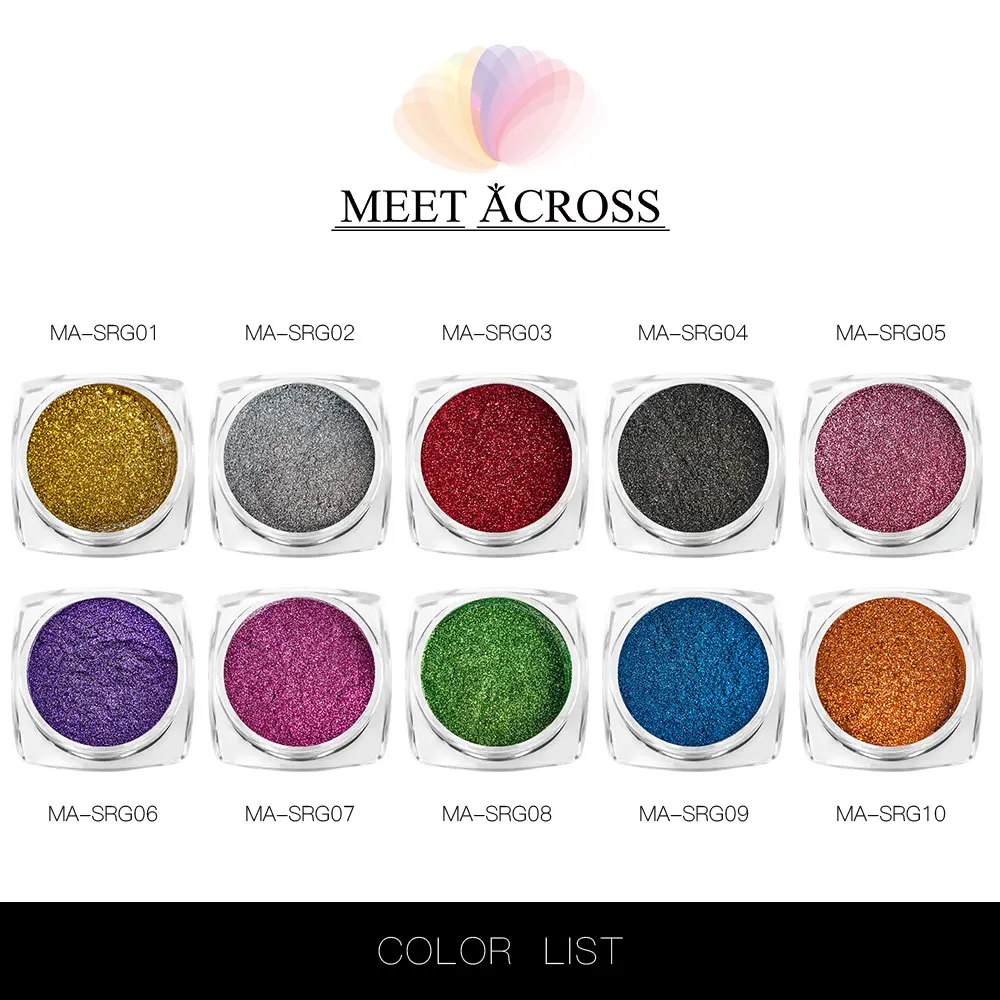 Зеркальный блестящий порошок для ногтей с четырьмя лилиями металлический цвет