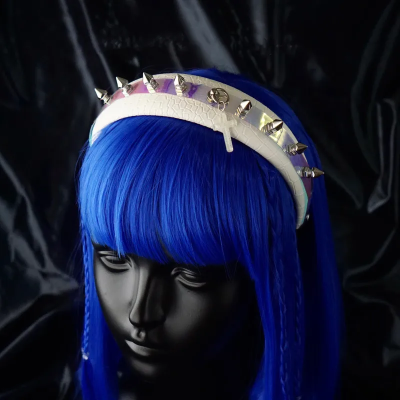 

Женский обруч для волос из искусственной кожи, с заклепками