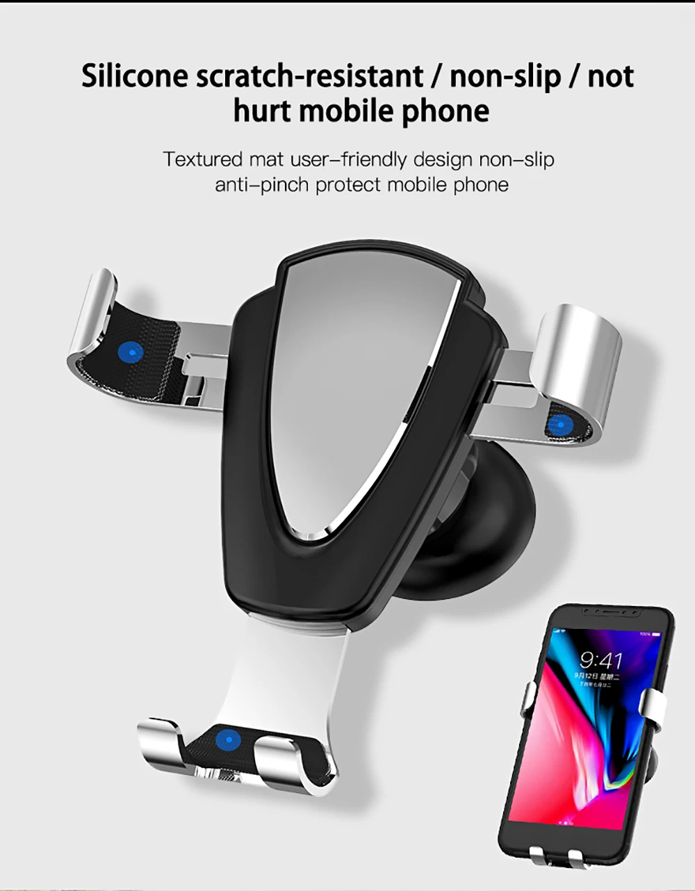 Универсальный автомобильный держатель для телефона для iPhone samsung huawei автомобильное крепление сотового телефона с вентиляционным отверстием металлический гравитационный держатель мобильного телефона Z2