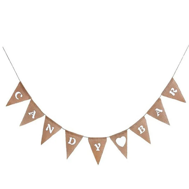 Баннер из мешковины с принтом в виде сердца 1 5 м