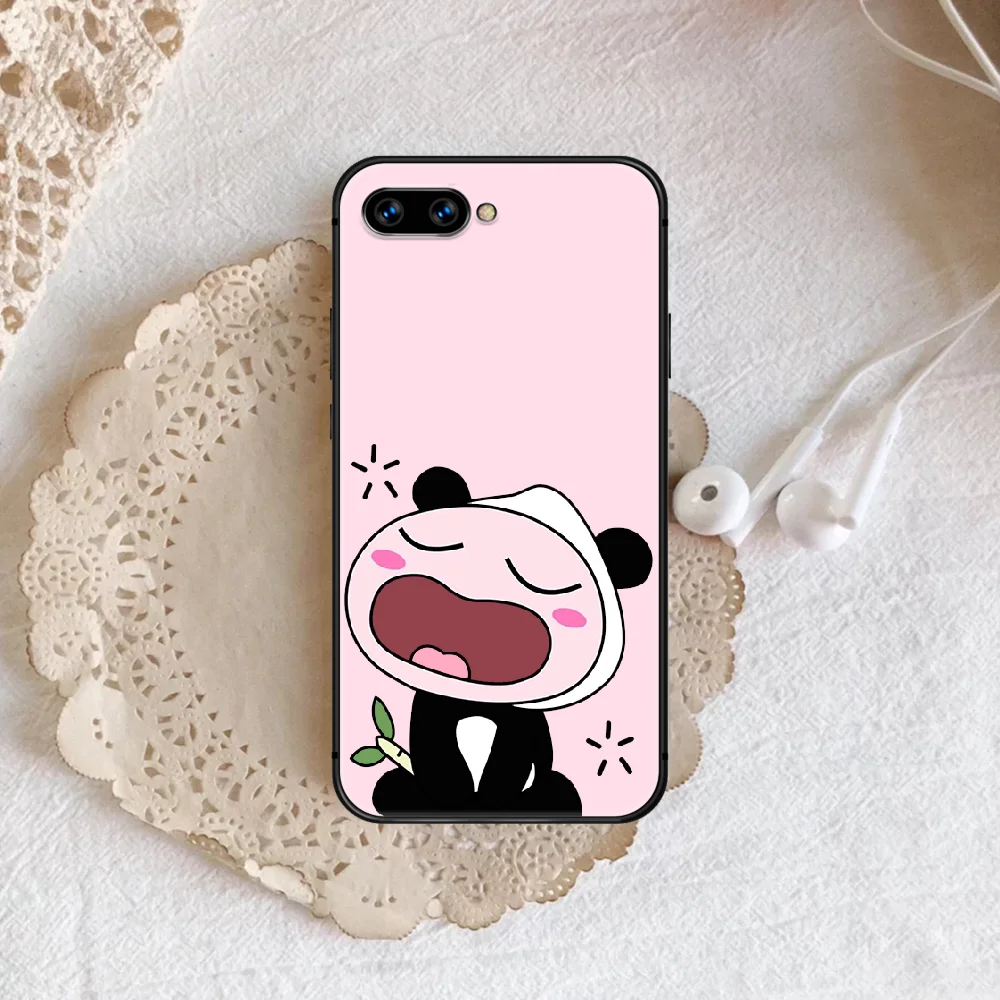

Cartoon cute pink peach Phone Case Cover Hull For honor 7a 8 8s 8a 8x 9 9x 10 20 i Lite Pro black Hoesjes Tpu Cover Fashion