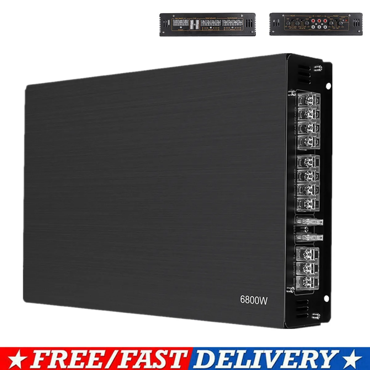 6800W 12V автомобильное Домашнее аудио Мощность усилитель 4 канальный автомобильный