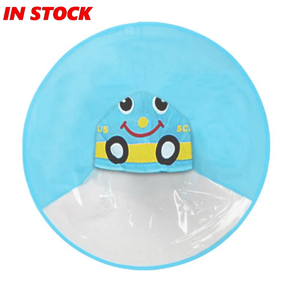 

Ufo Raincoat Cape Waterproof Umbrella Hat Soft Comfortable Odor-Free Non-Toxic Peva Folding Design 1 Pcs