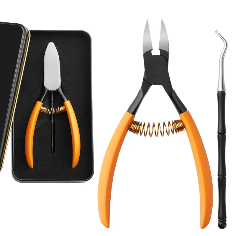 Набор для вросших ногтей черный набор Кусачка кутикулы резак по краям маникюрные