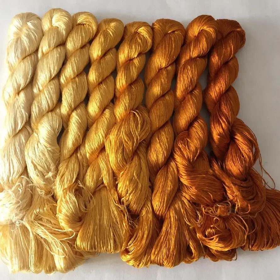 8 мотков китайская нить из натурального шелка тутового шелкопряда для вышивки 440