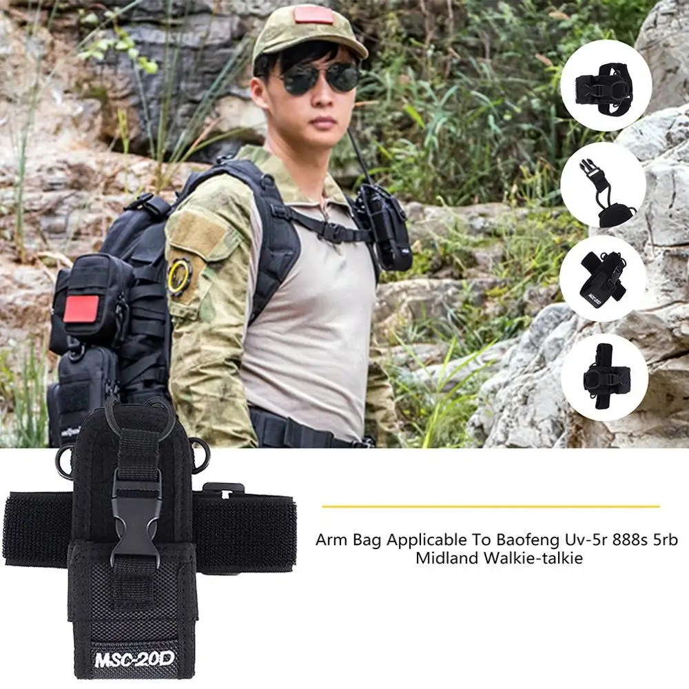 Сумка Arm для Baofeng Uv 5r 888s 5rb Midland Lxt500 Gxt1000 Yeasu Vx 7r Kenwood Tk3107 3207 Walkie talkie Cn(origin)|Детали