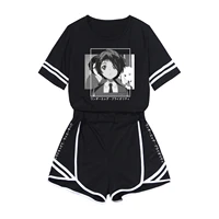wonder egg priority crop short suit two piece anime cosplay sweet print women girl streetwear tracksuit sportswear outfits 2021