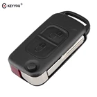 Складной автомобильный чехол KEYYOU, 20X, для Mercedes Benz SLK E113 A C E S W168 W202 W203, 2 кнопки
