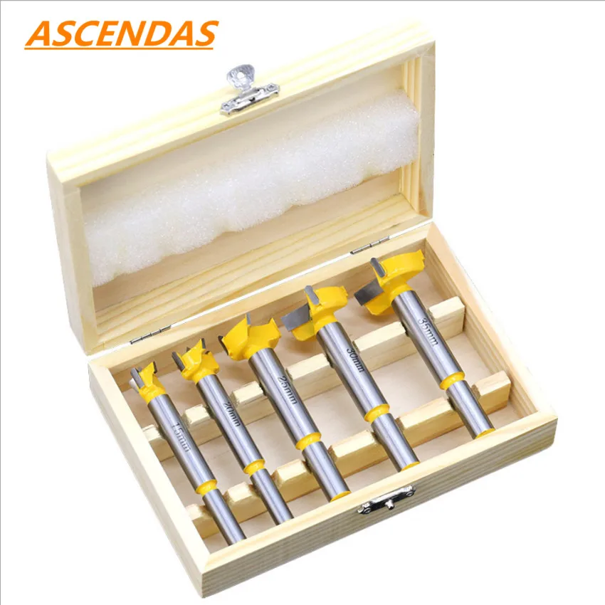 Набор сверл для столярных работ по дереву наконечник шарнира 5 шт. Forstner TP-0216 |