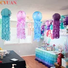 Русалка с пожеланиями, фонарь с подвесной Медузой, бумажный фонарь s для будущей матери под морем, товары вечерние, Русалка, украшения на день рождения