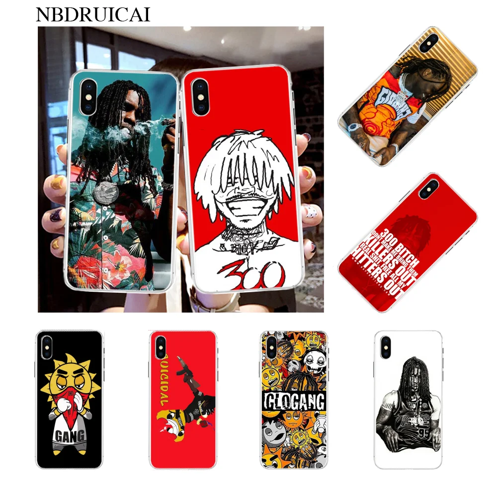 Мягкий силиконовый черный чехол для телефона NBDRUICAI Glo Gang Chief Keef iPhone 11 pro XS MAX 8 7 6 6S Plus