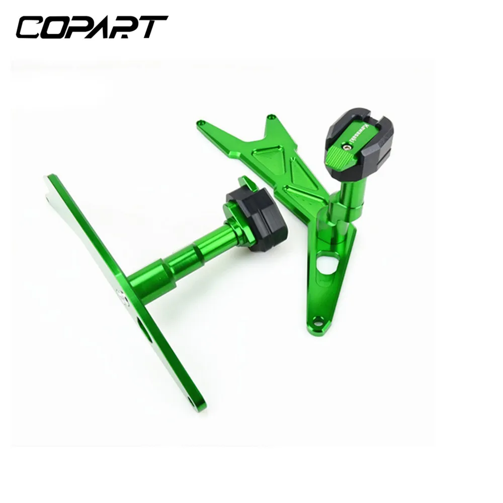 Зеленый Для Kawasaki NINJA 250 300 2013 мотоцикл Топ кожух cnc рамки ползунки анти аварии падение протектор - Цвет: Зеленый
