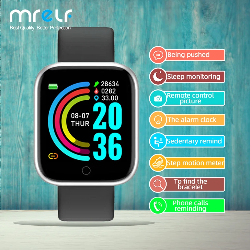 Фитнес Смарт часы для мужчин и женщин измеритель упражнений шаг монитор