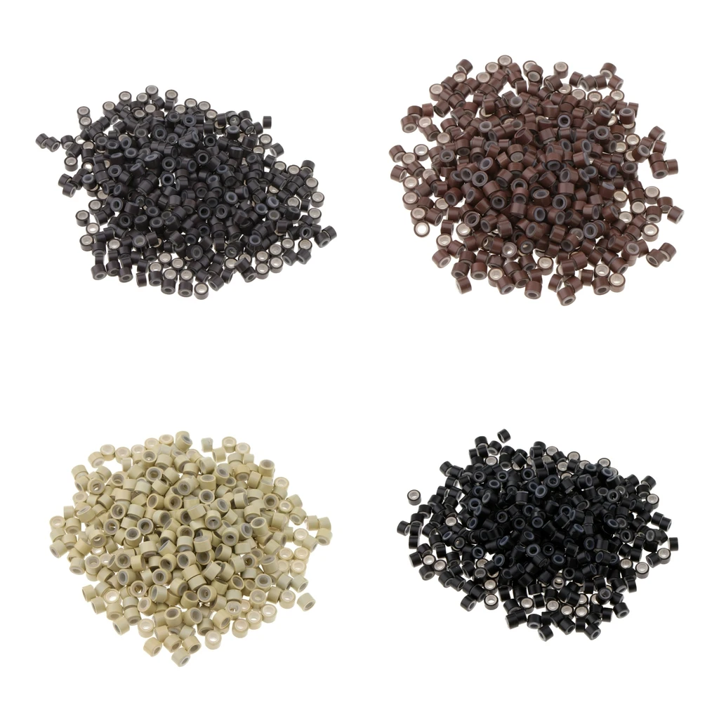 500 шт. аксессуары для наращивания волос парик плетеные кольца бусины перья