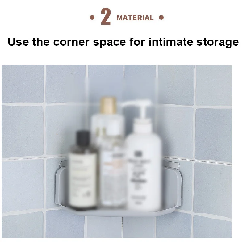 Креативная полка для хранения полый угловой стеллаж ванной комнаты с бесшовной
