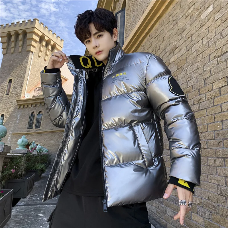 Men's jacket Autumn winter 2020 new fashion CHINA heart logo standing-collar cotton-padded coat thick warm outwear coats