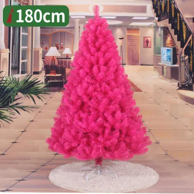 180Cm-Rose Red Strongwell 180 см розовая Красная рождественская елка, Искусственные Рождественские елочные украшения, Рождественское украшение, домашний декор, большая елка - Цвет: 180Cm-Rose Red