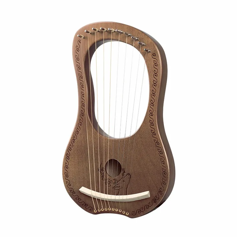 10 strings Andrew твердой древесины небольшой арфа 7/10/16 струны Малый инструмент портативный компактный арфа - Цвет: 10 strings