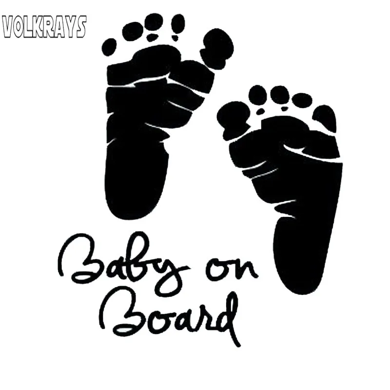 Модная Автомобильная наклейка Volkrays для малышей на борту предупреждающие