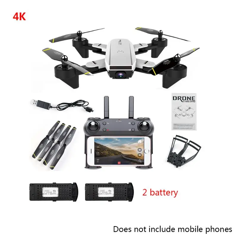 2W SG700-D 4K HD широкоугольный Дрон с камерой позиционирования складной FPV RC Квадрокоптер - Цвет: 2W