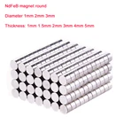 50 шт., круглые фотоаксессуары диаметром 1-3 мм, толщина 1 1,5 2 3 4 5 мм N35 для автомобильных электронных аксессуаров