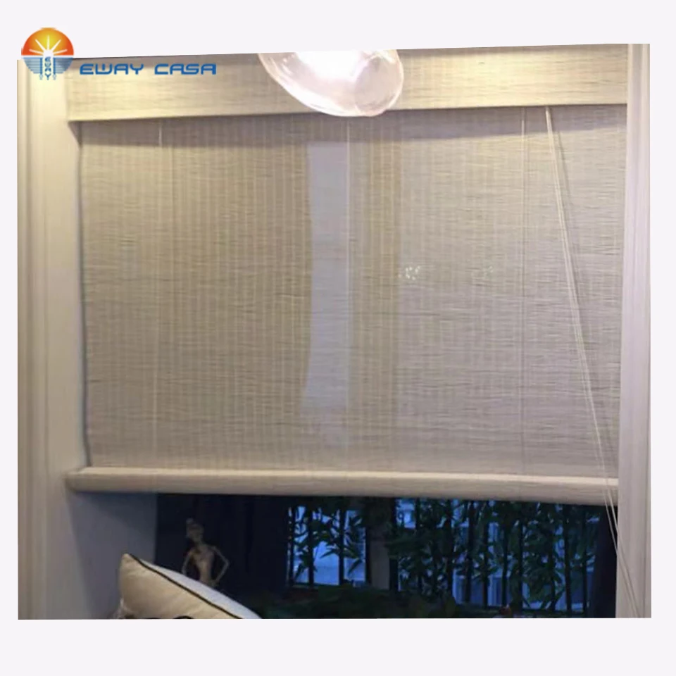 Белые бамбуковые жалюзи блокирующий светильник венецианские римские