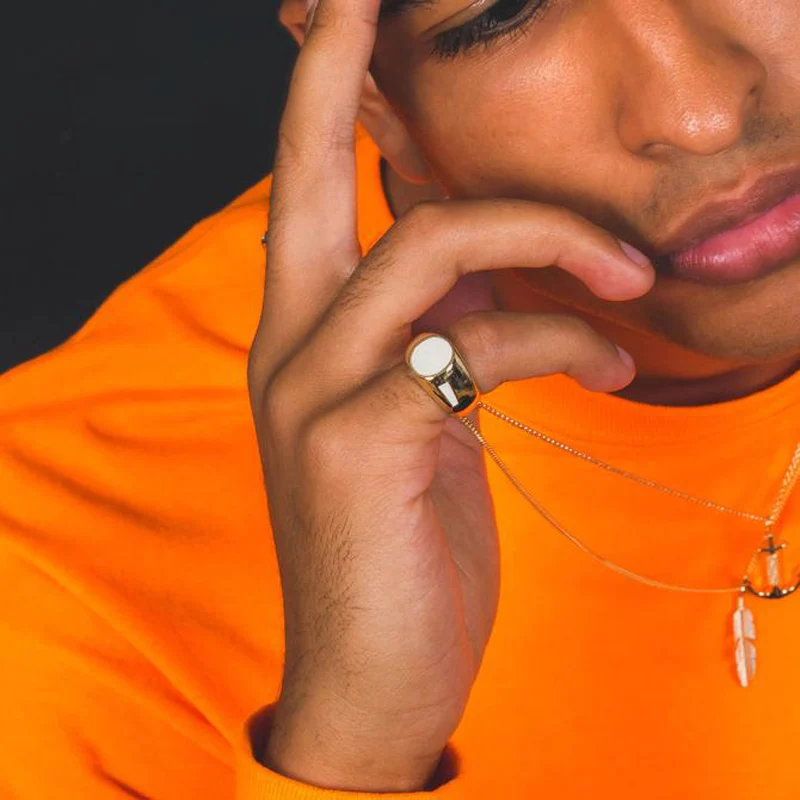 

Ring Men ,Pinky Ring, Signet Ring, Engraved Ring, Personalized Ring, Stainless Steel Ring,