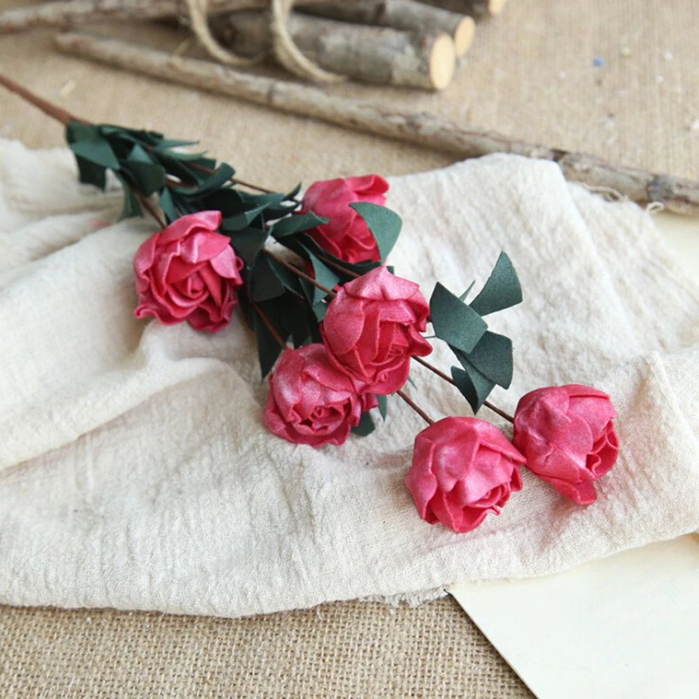 1 шт. искусственный цветок роза яркое моделирование цветы для сада сделай сам
