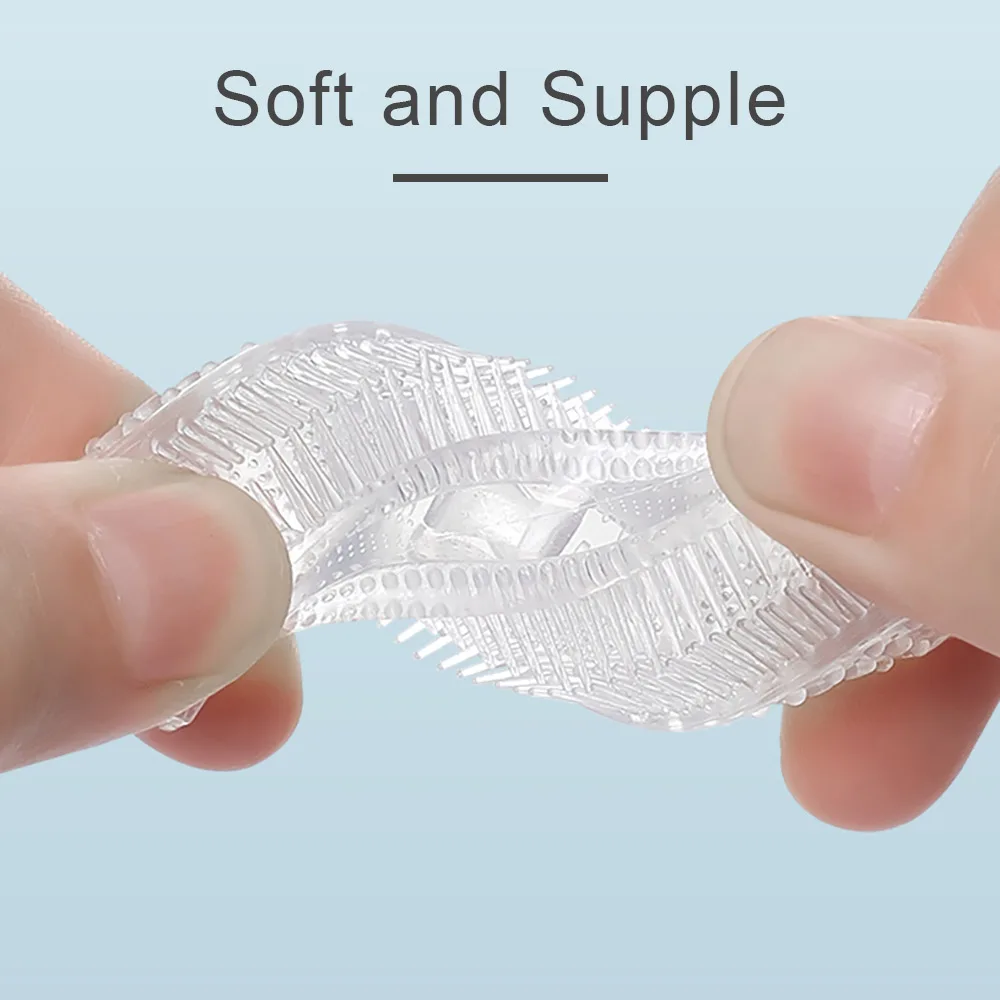 Cepillo de dientes con pincel de silicona blanda en forma de U para ni&ntilde;os, cepillo de dientes Manual para beb&eacute;s, Limpieza de dientes para reci&eacute;n nacidos de 2 a 12 a&ntilde;os-3