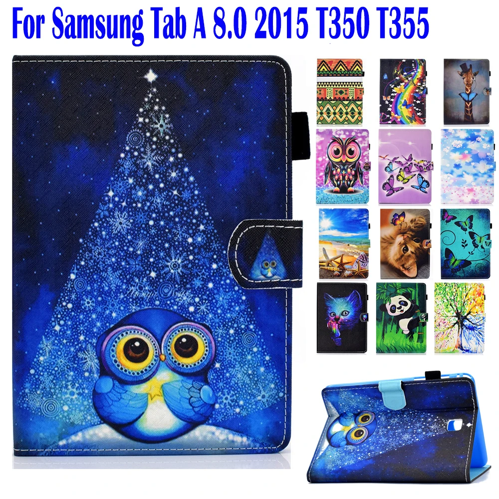 T350 T355 чехол для Samsung galaxy tab A 8 0 2015 SM P350 P355 крышка Подставка Funda планшет солнце