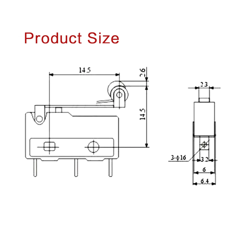 

10 Pcs Mini 3PIN SPDT Micro Limit Switch Roller Lever Arm Snap Action Switch Popular