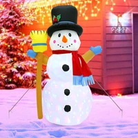1 2m inflatable snowman doll merry christmas outdoor decoration led light up giant party new year 2022 christmas decoration