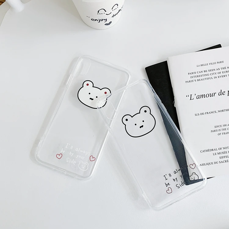 

Bear Transparent Soft Apple 11Proxsmax Phone Case for IPhone6S/7/8Plus Silicone Case XR