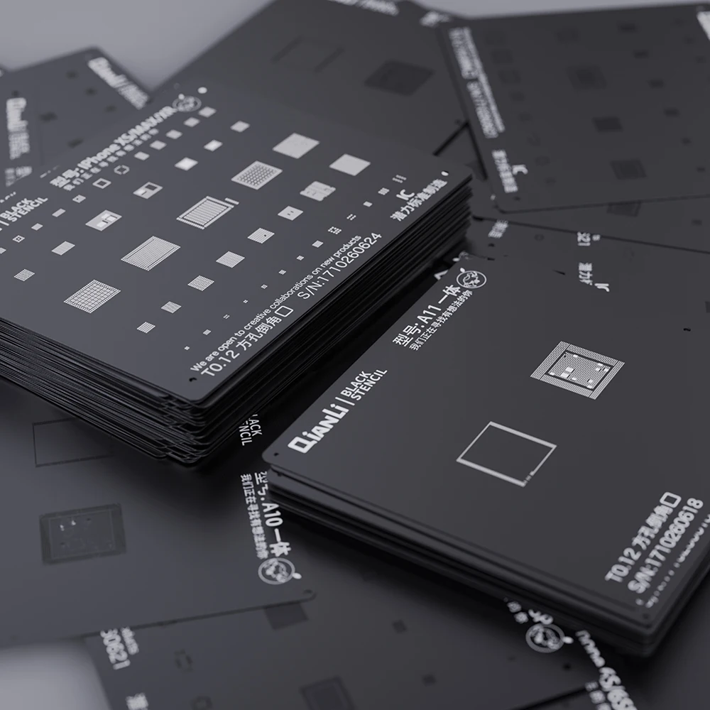 Трафарет BGA 3D черный стальной для iPhone 5s 6 6P 6SP 7 7p 8 xs max модуль базовой полосы связи