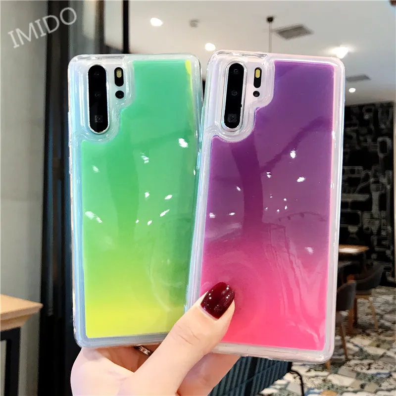 Светящийся мобильный телефон песочница для huawei P20 P20Lite P20Pro анти-шок и