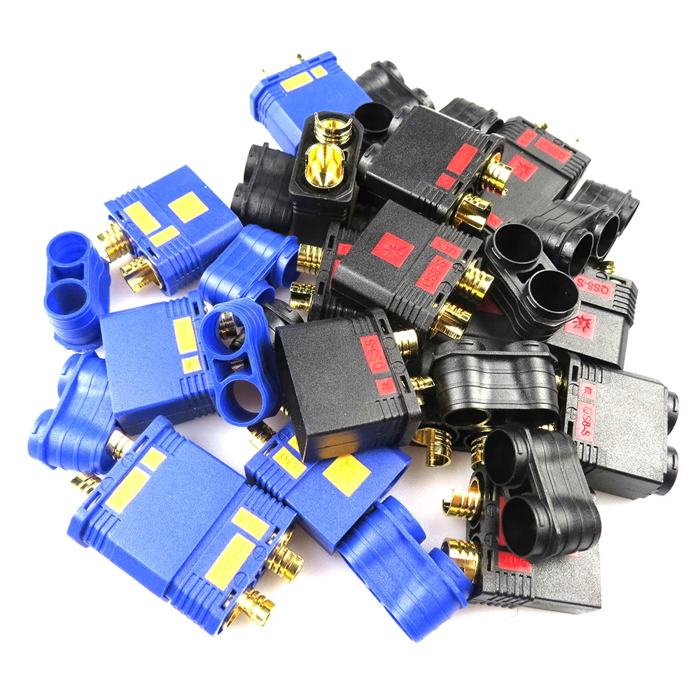 Conector de bater&iacute;a resistente de QS8-S, conector dorado antichispa, enchufe grande de alimentaci&oacute;n para protecci&oacute;n de plantas, modelo de coche teledirigido, 2/5 pares-5