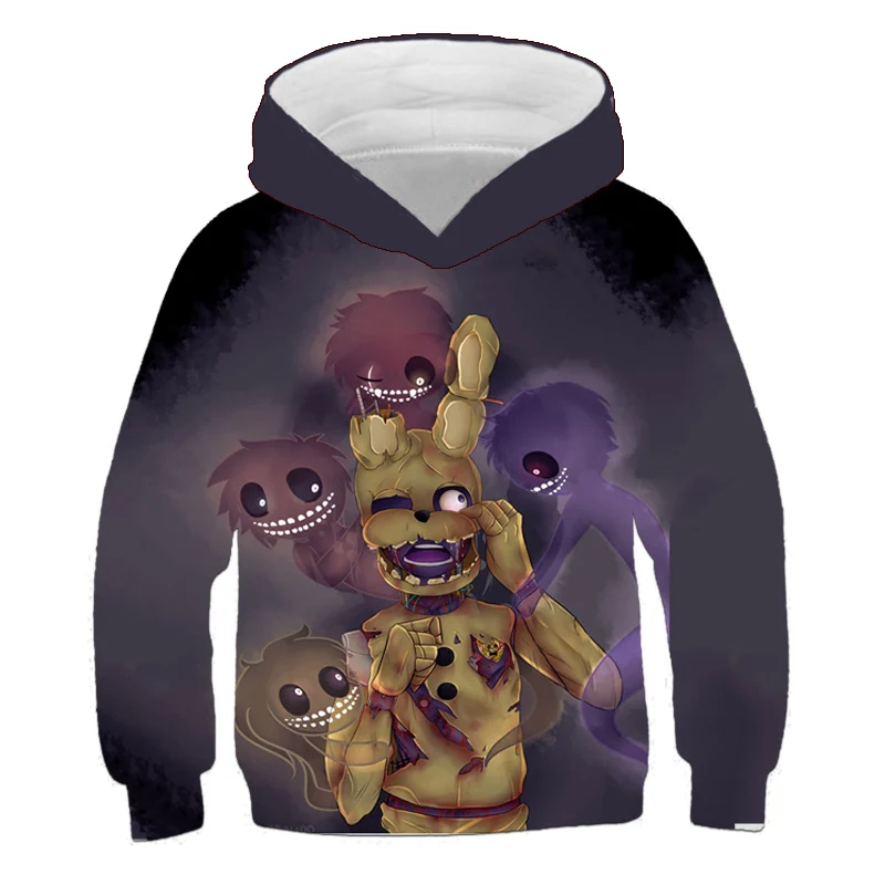 FNAT одежда Хэллоуин ужас толстовка с капюшоном изображениями персонажей игры