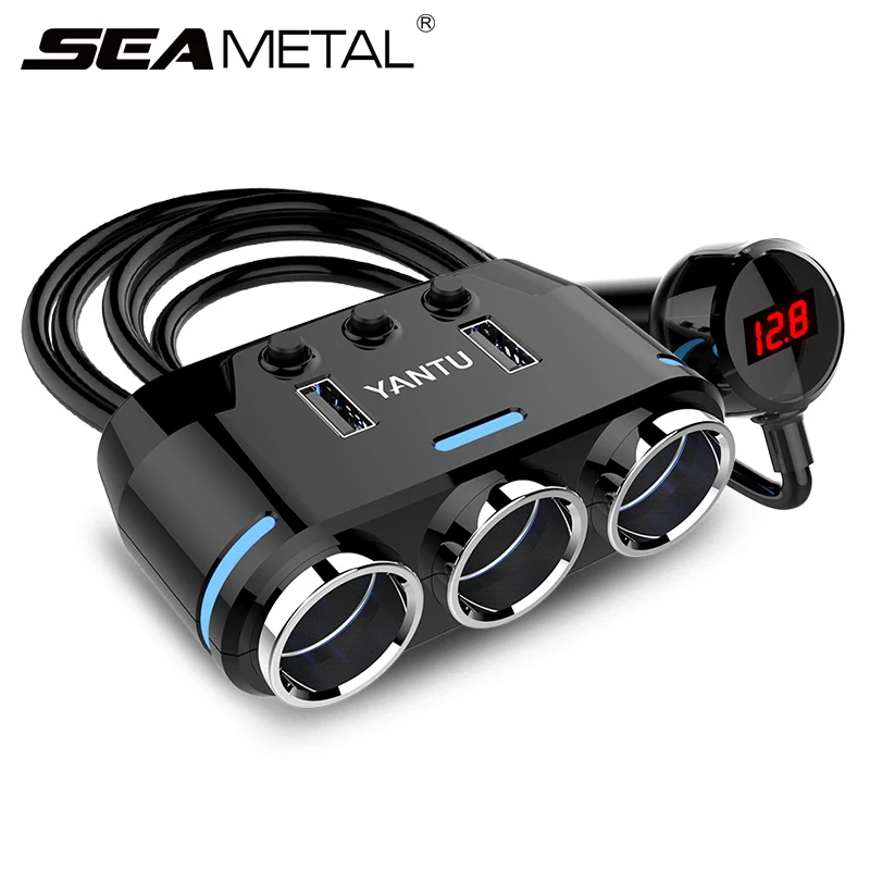 Автомобильное зарядное устройство 12-24 В Разветвитель Прикуривателя