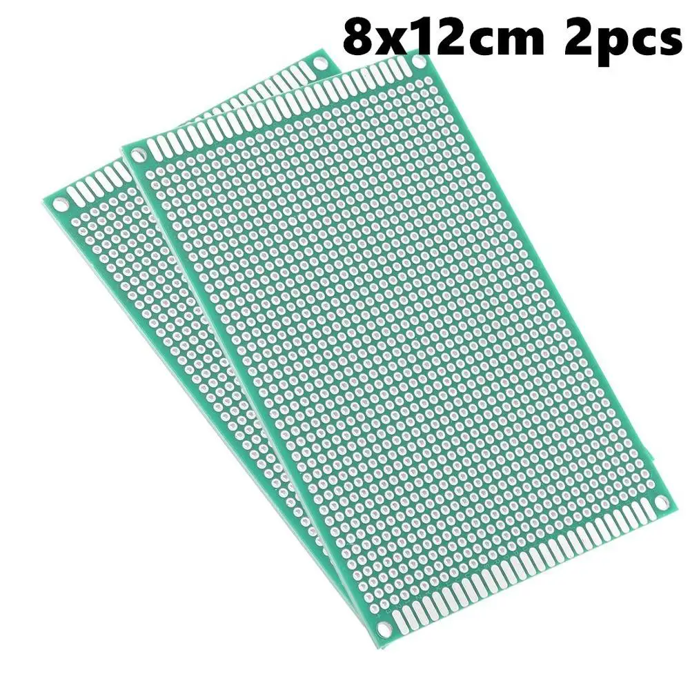 

8x12cm Double Sided Universal Printed Circuit Board for DIY Soldering 2pcs