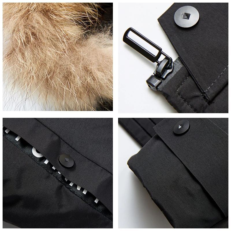 

CHAIFENKO Brand Winter Casual Jacket Parkas Coat Men Fashion Fur collar Hooded Jacket Men Windproof Thick Warm Outdoor Parka Men