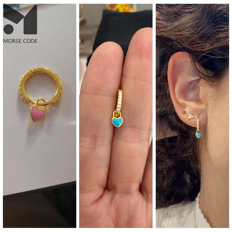 

MC Rainbow Color Zircon Real S925 Plata Women Ear Hoops 6 8 Pair/Set 925 Sterling Silver Earrings Pendientes DropShip Wholesale