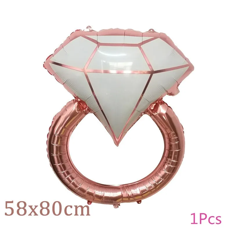 Chicinlife 1Pcs Diamond Ring Foil Balloon Bachelorette Hen Party Bridal Shower Birthday Engagement Wedding Valentine's Supplies | Дом и