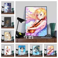 picture home decor your lie in april modular canvas japanese anime painting modern printed poster wall art living room no frame