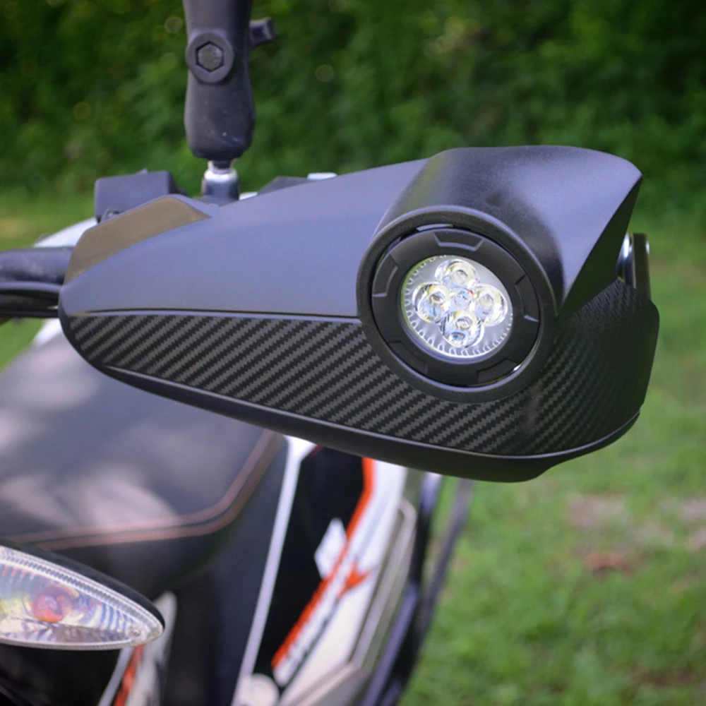Big Handguards Hand Guard with LED Light for Honda Kawasaki Yamaha ATV Motocross Pit Dirt Bike Off road Enduro Racing | Автомобили и